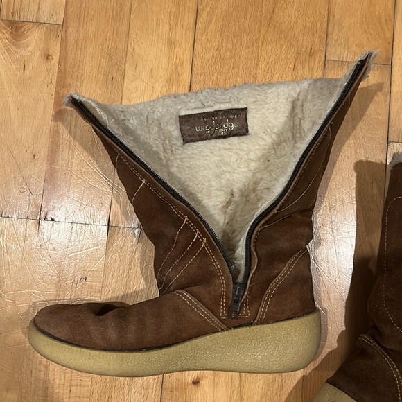 Woodbridge Vintage brown suede leather winter boots Womens 7 - Picture 14 of 15